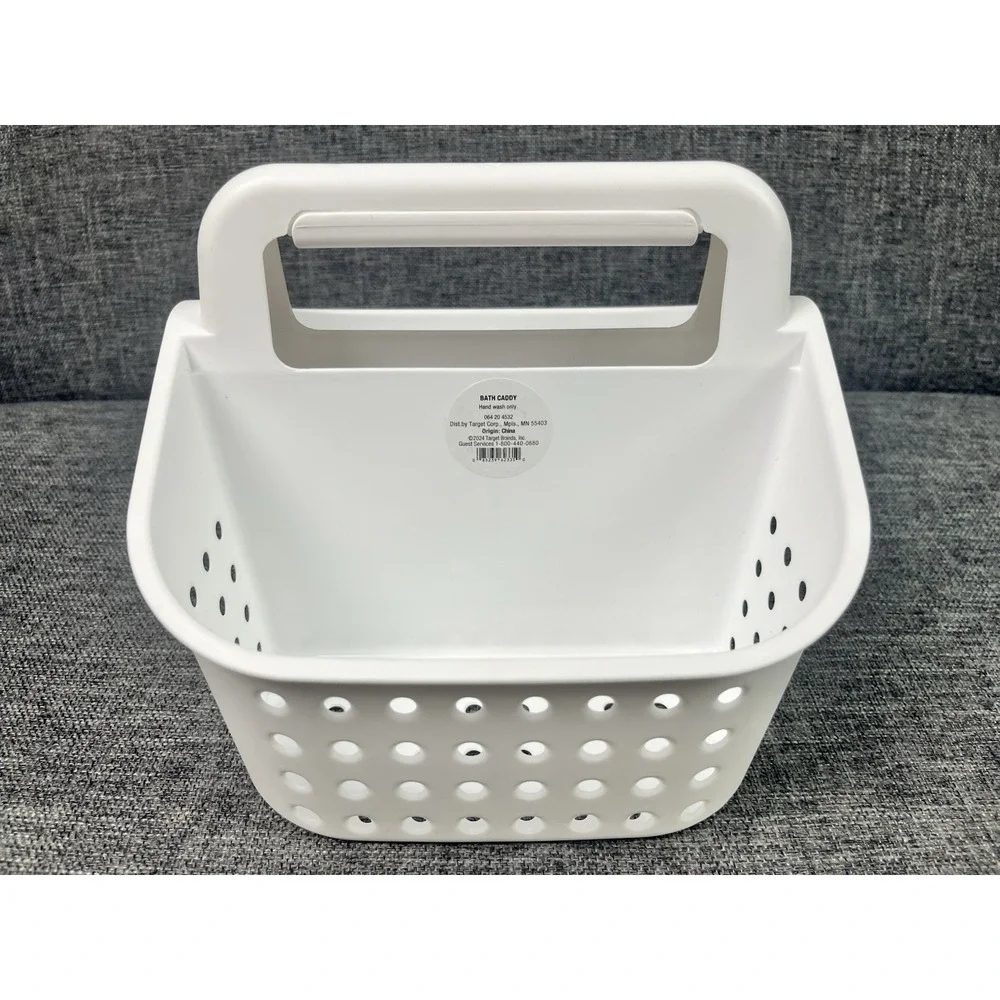 Heavy-duty Small Portable Shower Caddy Plastic Bathroom Office Storage School